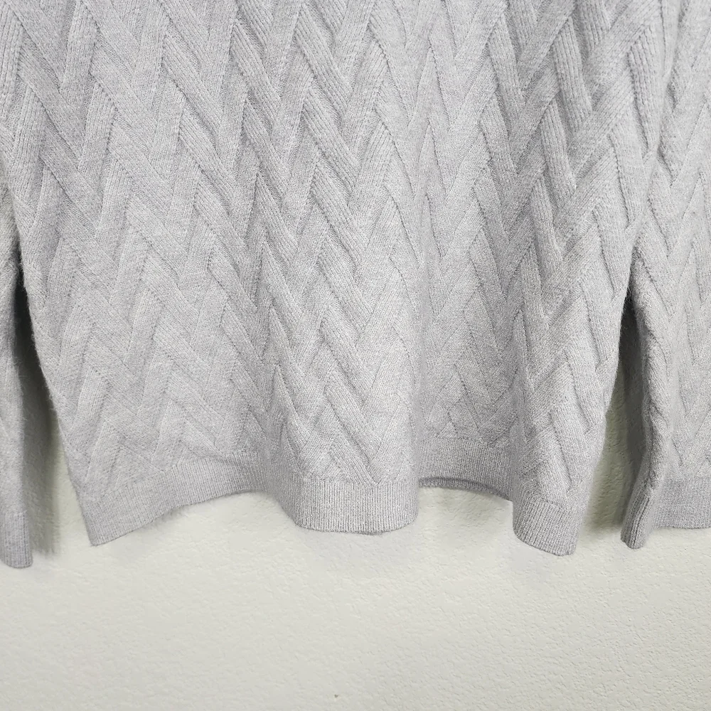 Evolution Mockneck Gray Soft Cozy Sweater Size L